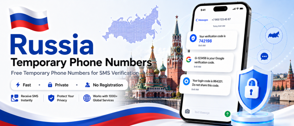 Banner of Russia Free Temporary Number