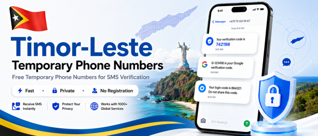 Banner of Timor Leste Free Temporary Phone Number