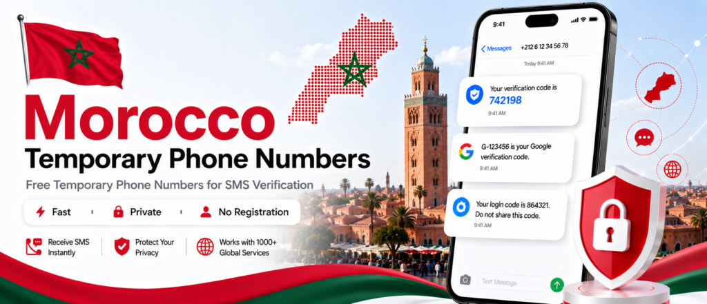 Banner of Morocco Free Temprory Phone Number