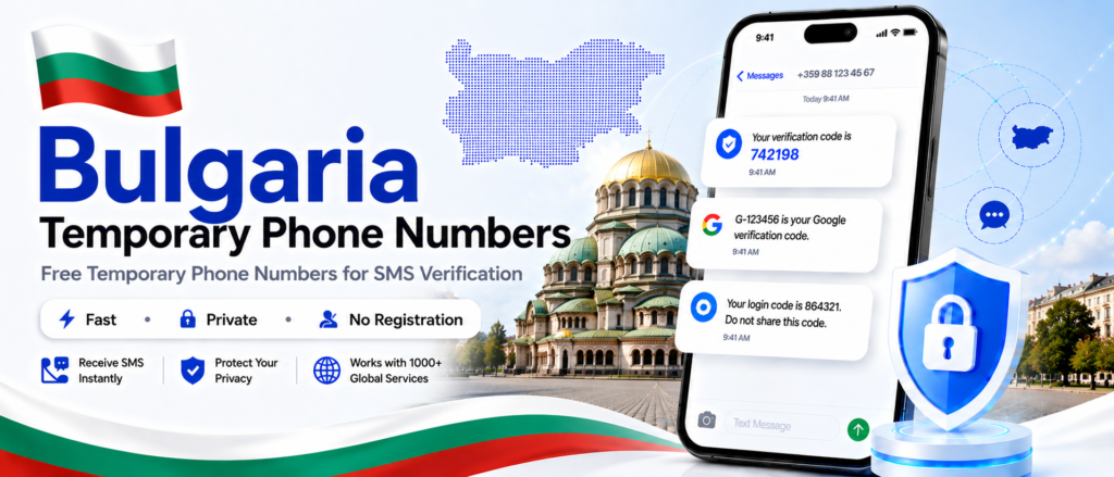 Banner of Bulgaria Free Temporary Number