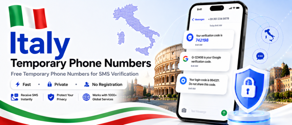 Banner of free disposable phone number