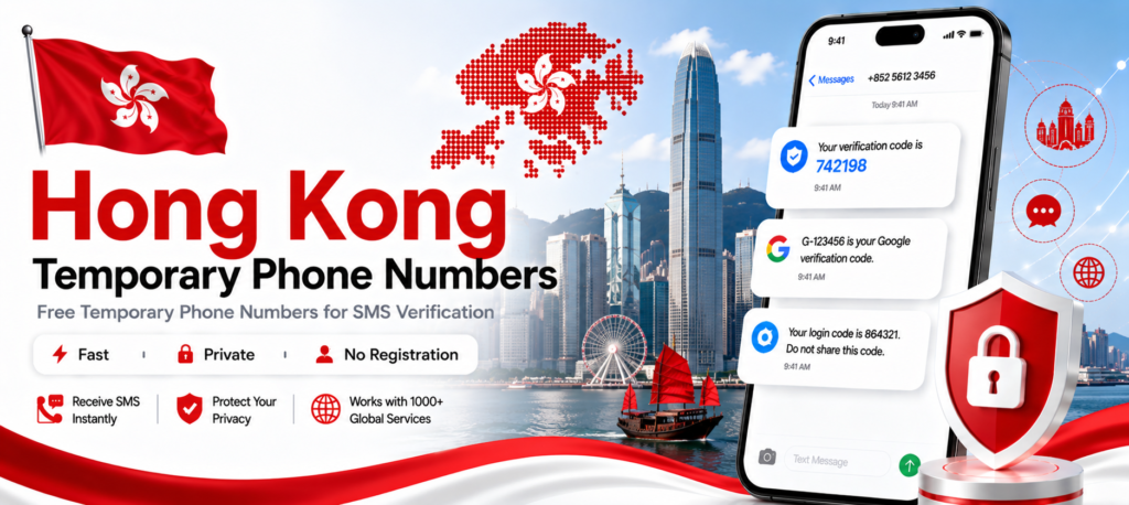 Banner of Hong Kong Free Temporary Phone Number