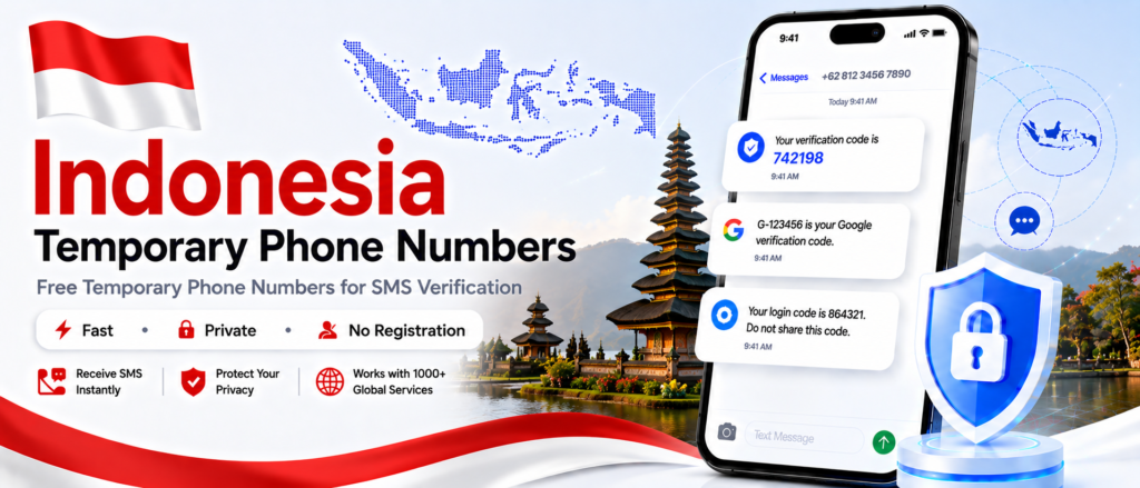 Banner of Free Indonesia Online Temporary Number