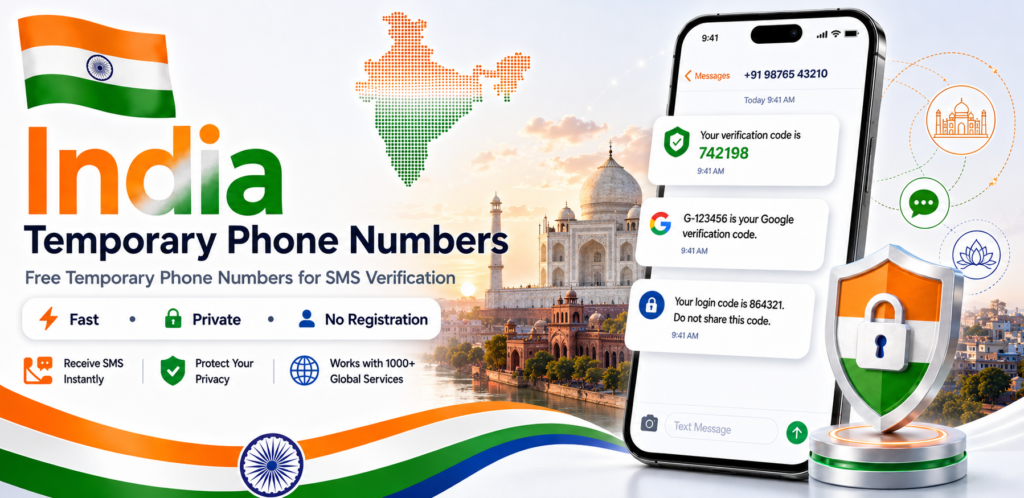 Banner of Free India Virtual SMS Number