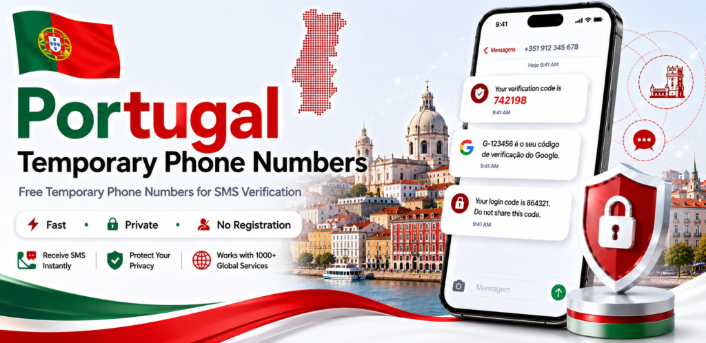 Banner of Free Portugal SMS Receive Number Online
