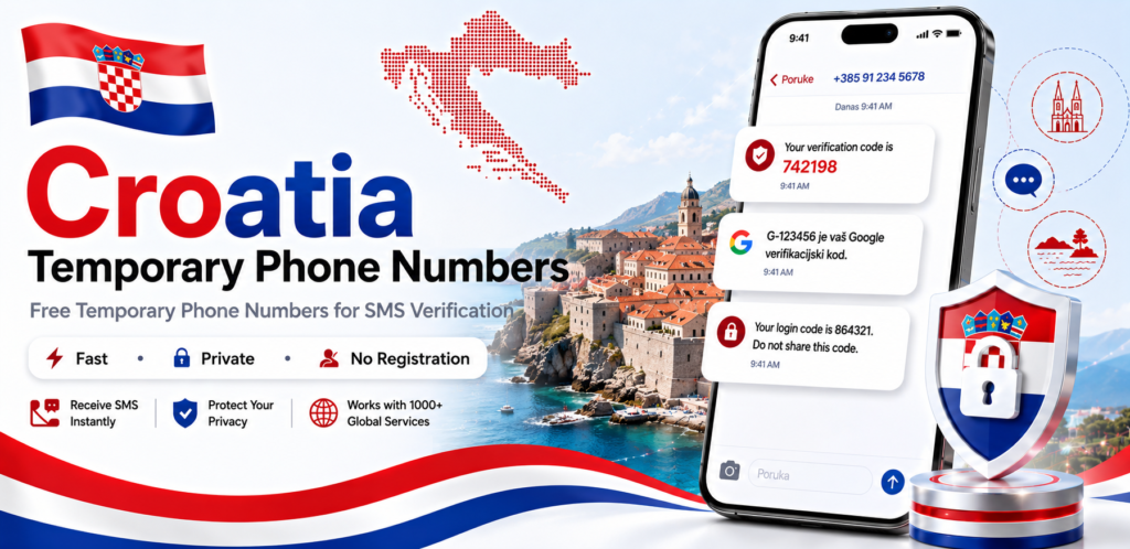 Banner of Free Croatia Temporary Number