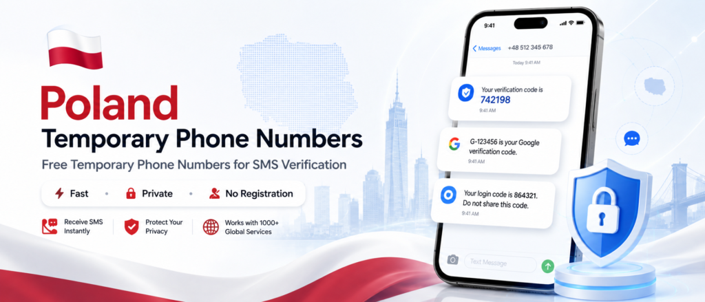 Banner of Poland Temporary Phone Number