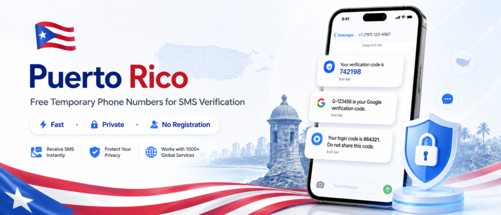 Banner of Puerto Rico Temporary Phone Number