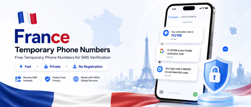 Banner of France Temporary Phone Number