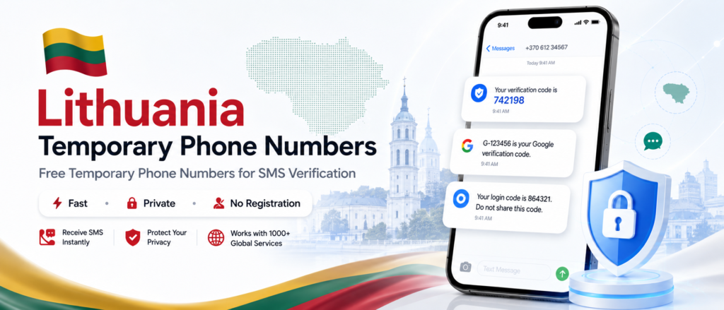 Banner of Lithuania Temporary Number