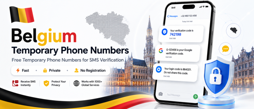 Banner of Belgium Free Temporary Phone Number