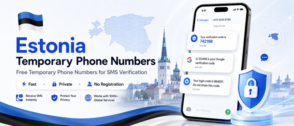 Banner of Estonia Temporary Phone Number