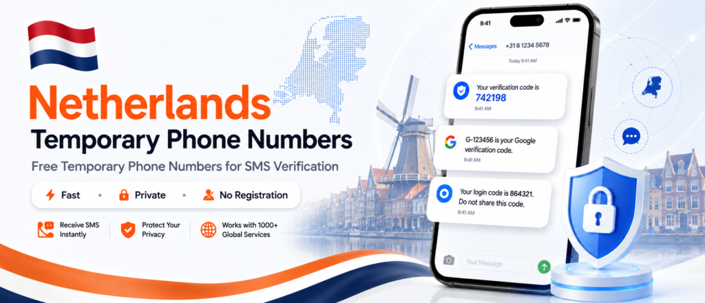 Banner of Netherland Free temporary Number